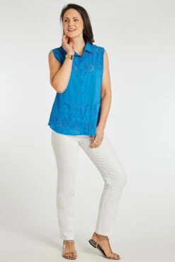 Sleeveless Broderie Blouse -Mod Vanta Sales Store 900435409 alt1