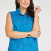 Sleeveless Broderie Blouse