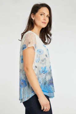 Poppy Print Hanky Hem Popcorn Top -Mod Vanta Sales Store 900435809 alt3