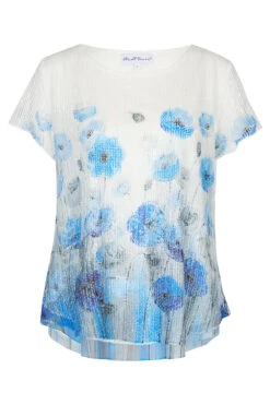 Poppy Print Hanky Hem Popcorn Top -Mod Vanta Sales Store 900435809 default