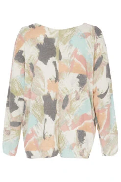 Long Sleeve Abstract Multi Print Top -Mod Vanta Sales Store 900438551 alt2