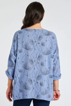 Long Sleeve Floral Tunic With Pocket Detail -Mod Vanta Sales Store 900438709 alt41