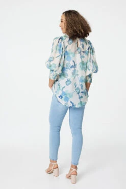 Stella Morgan - 3/4 Sleeve Floral Blouse -Mod Vanta Sales Store 9004453 93205