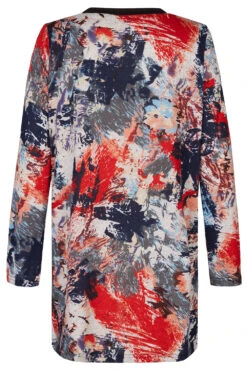 Stella Morgan - Long Sleeve Wrap Shoulder Design Tunic With Button Detail -Mod Vanta Sales Store 900445451 alt2