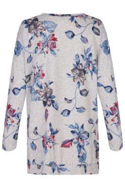 Stella Morgan - Long Sleeve Floral Tunic With Side Split Detail -Mod Vanta Sales Store 900445733 alt2