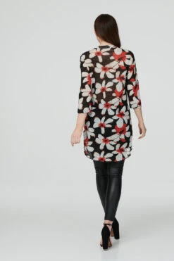 Stella Morgan - 3/4 Sleeve Wrap Floral Tunic -Mod Vanta Sales Store 9004458 07205