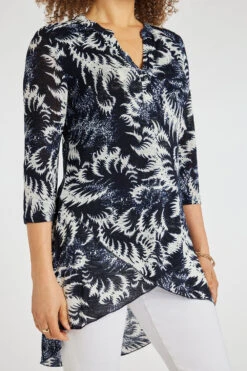 Stella Morgan - Long Sleeve Wrap Over Print Tunic -Mod Vanta Sales Store 900446053 alt5