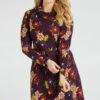 Floral Cowl Neck Soft Touch Dress -Mod Vanta Sales Store 900447065 alt3
