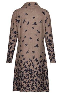 Bird Print Cowl Neck Soft Touch Dress 11 Bird Print Cowl Neck Soft Touch Dress -Mod Vanta Sales Store 900447181 alt2
