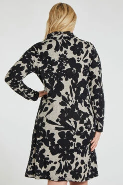 Silhouette Floral Cowl Neck Soft Touch Dress -Mod Vanta Sales Store 900447281 alt5