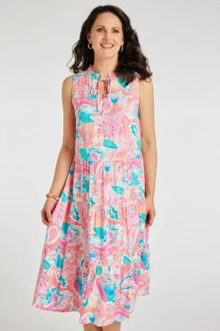 Sleeveless Ruffle Neckline Tiered Dress 18 Sleeveless Ruffle Neckline Tiered Dress -Mod Vanta Sales Store 94050563 alt112