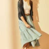 Autonomy - Chambray Tiered Skirt With Belt -Mod Vanta Sales Store AUTONOMY SS SHOT008 043