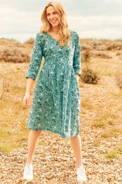 Autonomy - Stem Daisy Print Smock Dress -Mod Vanta Sales Store AUTONOMY SS SHOT012 137