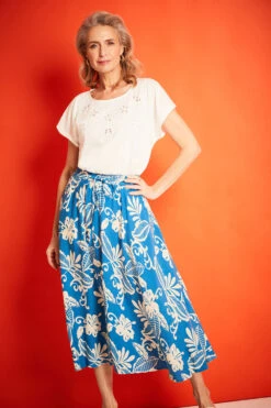 Mono Abstract Design Drawcord Skirt -Mod Vanta Sales Store BonMarche SS Day2 SHOT015 068