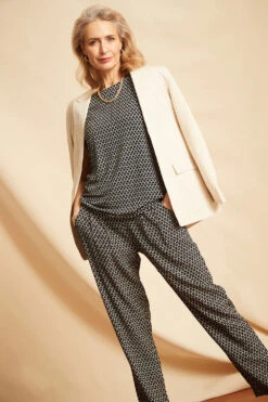 Foulard Print Woven Harem Pants