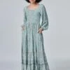 Izabel London – Paisley Smocked Maxi Dress -Mod Vanta Sales Store D164920405 alt1