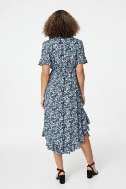 Izabel London – Floral Drop Hem Midi Tea Dress -Mod Vanta Sales Store D165048378 ALT3