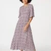Izabel London – Floral Angel Sleeved Midi Dress