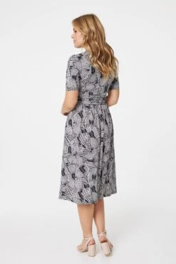 Izabel London – Abstract Print Wrap Dress -Mod Vanta Sales Store D165081267 ALT3