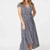 Izabel London – Ditsy Floral Wrap Tea Dress -Mod Vanta Sales Store D165124100 ALT1