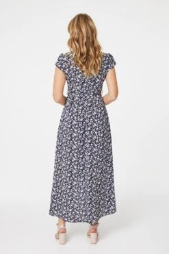 Izabel London – Ditsy Floral Wrap Tea Dress -Mod Vanta Sales Store D165124100 ALT3