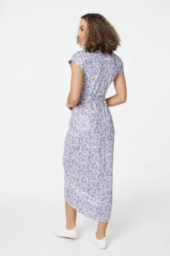 Izabel London – Printed Tulip Hem Dress -Mod Vanta Sales Store D165170008 ALT3