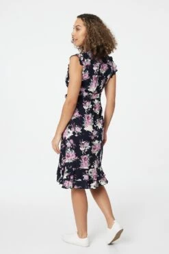Izabel London – Floral Pephem Midi Tea Dress -Mod Vanta Sales Store D509960100 ALT3