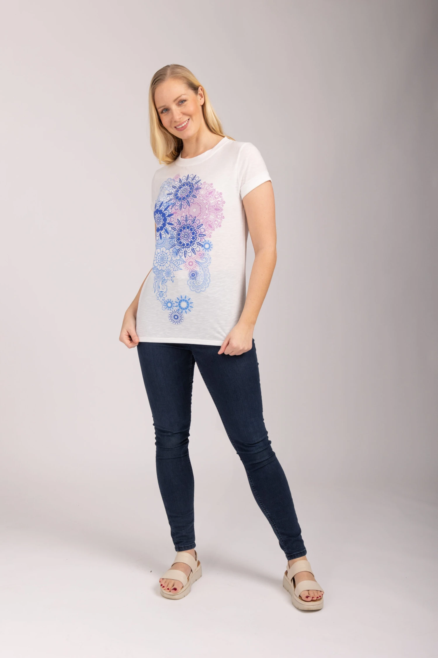Mudflower - Mandala Printed T-Shirt 5 Mudflower - Mandala Printed T-Shirt - Image 3