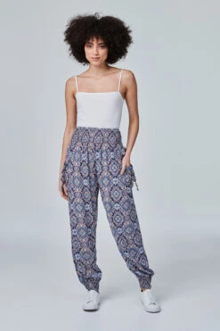 Izabel London – Mosaic Print Harem Pants