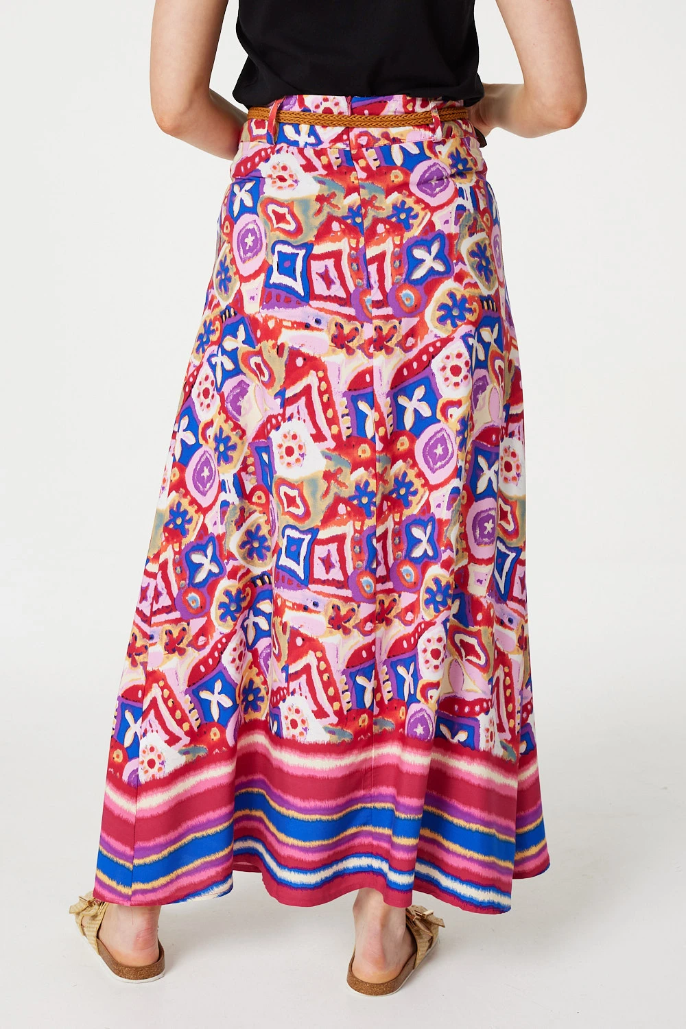 Izabel London – Mosaic Print A-Line Maxi Skirt 4 Izabel London – Mosaic Print A-Line Maxi Skirt - Image 2