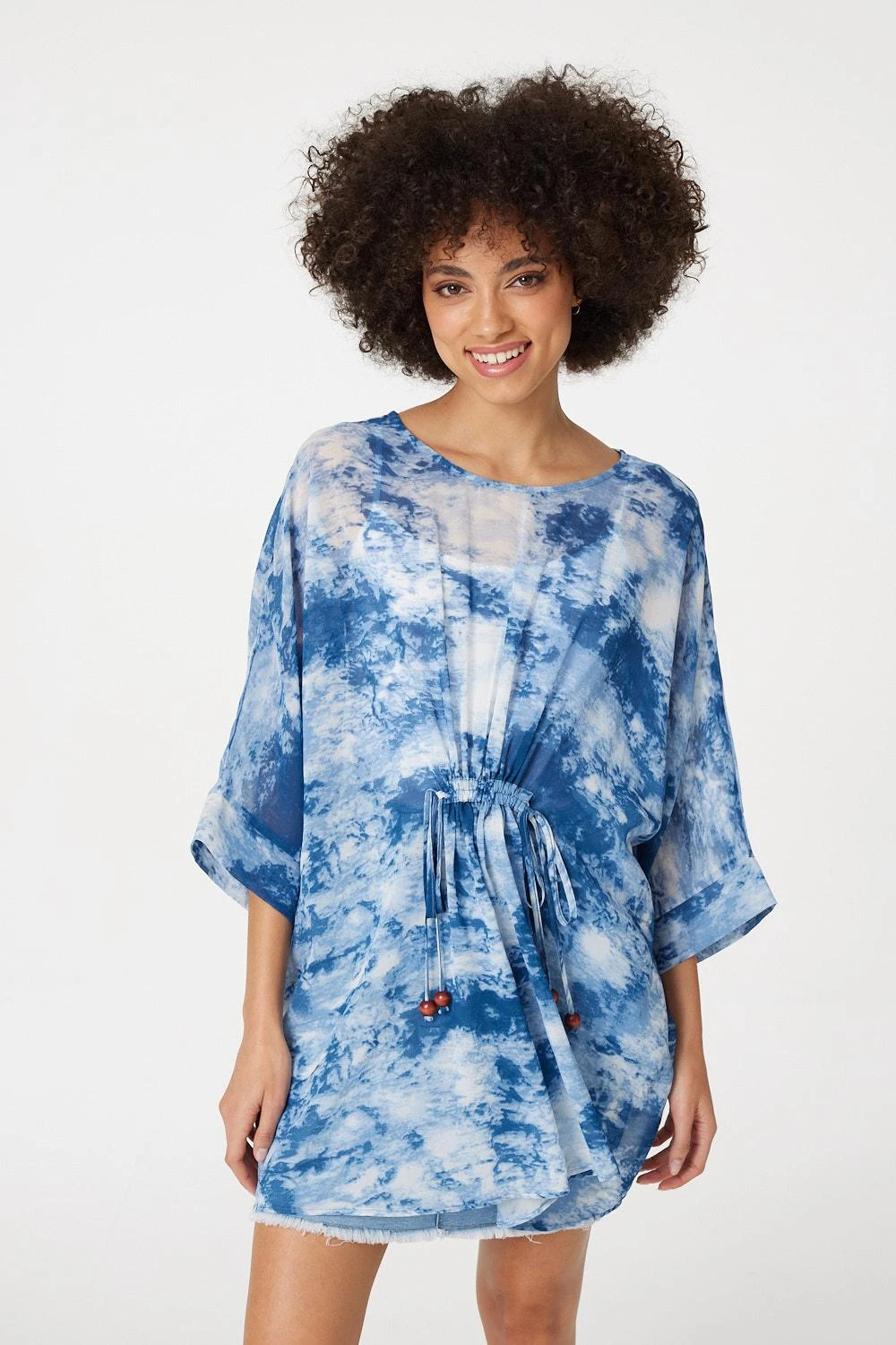 Izabel London – Tie Dye Drawstring Tunic Top 4 Izabel London – Tie Dye Drawstring Tunic Top - Image 2