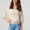 Izabel London - Crochet Oversized Blouse Top