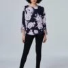Izabel London – Floral Tie Sleeve Blouse Top -Mod Vanta Sales Store T510503378 ALT1